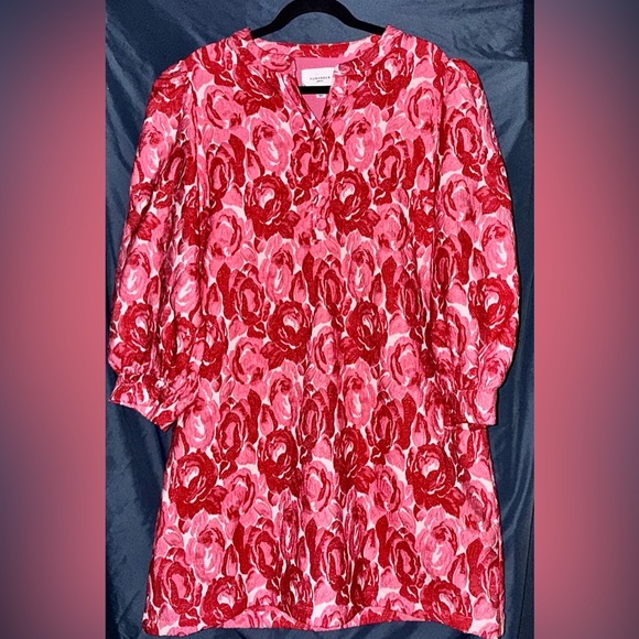 Pomander Place Tops - Pomander Place Pink and Red Floral Tunic